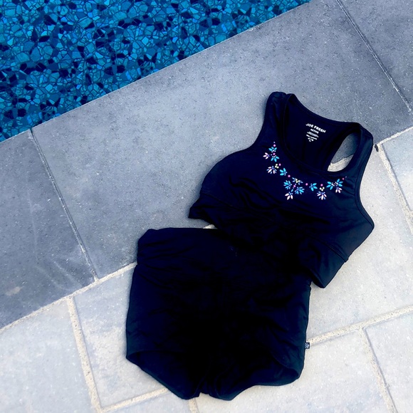 Black Joe Fresh Top & Black Shorts (Bathing Suit) - Picture 1 of 3
